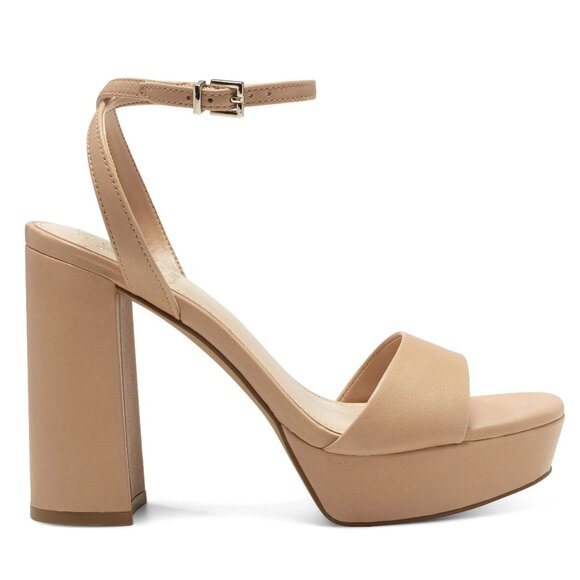 Vince Camuto Nude Chunky Platform Sandals - Picture 1 of 12